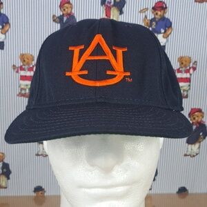 Vintage Auburn University stitched logo blue & orange casual fitted hat 7 3/4